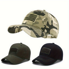 American Flag Patched Baseball Cap Sunscreen Outdoor Cap