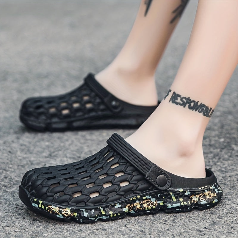 Men's Closed Toe Water Shoes Slip on Sandals Soft Sole Beach Sandals