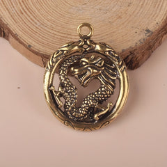 Brass Chinese Dragon Keychain Antique Bag Purse Decoration