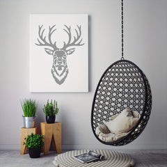 Forest Deer Stencil 11.8 Inches - Reusable Decorative Drawing Template