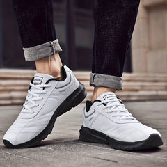 Men's Lace up Sneakers Comfortable PU Leather Upper