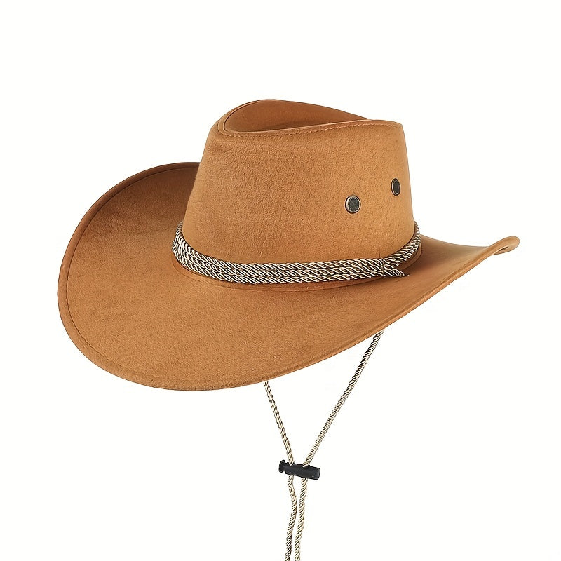 Western Vintage Cowboy Cowgirl Hats Classic Solid Jazz Fedora Cap