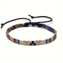 Adjustable Boho Style Braided Bracelet Outdoor Sports Wristband