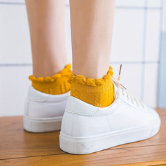 Soft Ruffle Socks Low Cut Short Women's Stockings