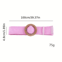 Round Buckle Belt for Girls and Boys, Decorative Accessory