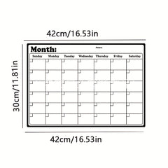 Dry Erase Fridge Magnetic Calendar PET Board | Refrigerator Magnetic Calendar