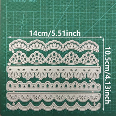 6pcs Lace Edge Die Cuts Metal Cutting Dies Scrapbook Craft Punch Stencils