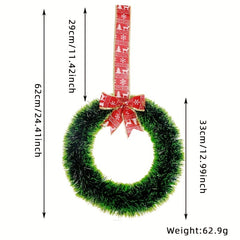 Disposable Christmas Wreath Bow Vine Pendant Decoration