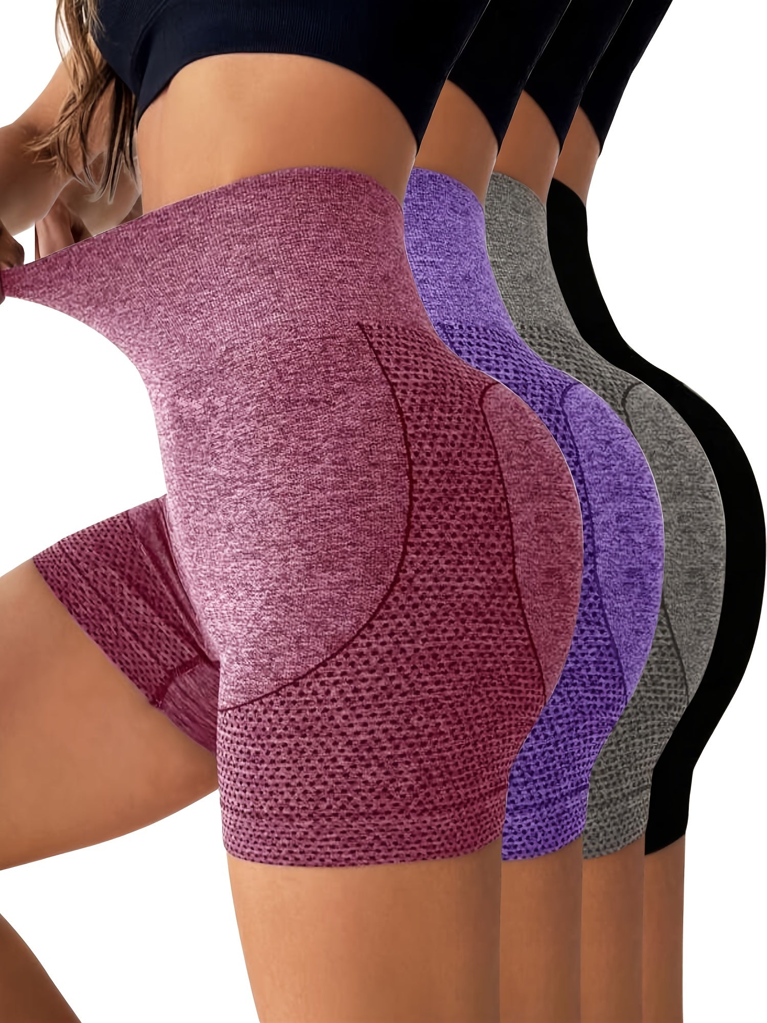 High Waist Breathable Biker Shorts Quick Dry Hip Lifting Activewear