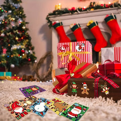 6pcs Christmas Stickers DIY Puzzle Cartoon Stickers