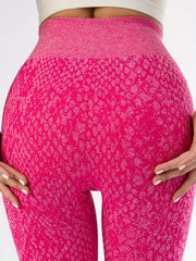 Snakeskin Print Sports Leggings High Waist Workout Tight Pants