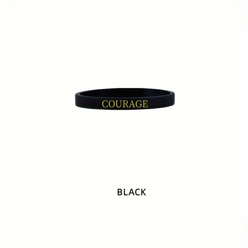 3pcs Inspirational Rubber Silicone Bracelet
