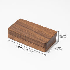 Engraved Walnut Engagement Ring Box Vintage Wedding Ring Box