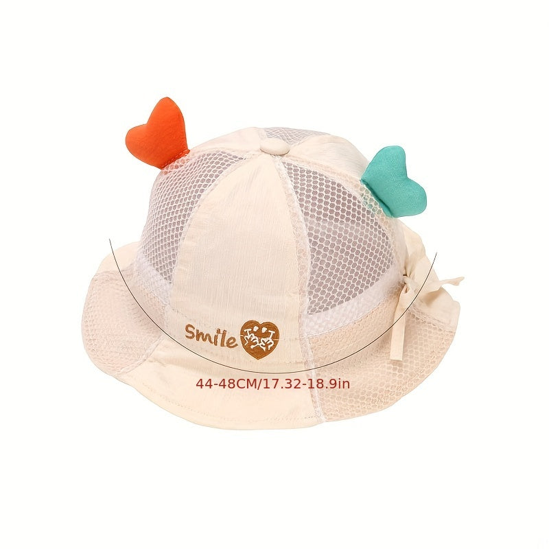 Pink Cotton Mesh Fisherman Cap for Baby Girls and Boys