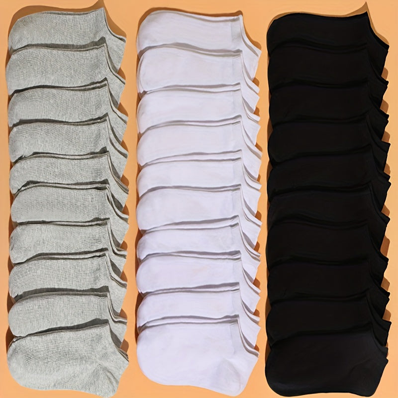 Women's 10 20 30 Pairs Ribbed Low Cut Ankle Socks Soft & Lightweight Stockings