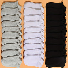 Women's 10 20 30 Pairs Ribbed Low Cut Ankle Socks Soft & Lightweight Stockings