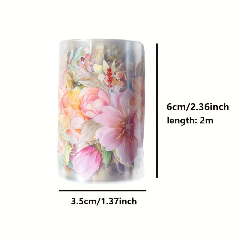 2m Laser Flower PET Tape for Journaling Planner DIY Craft