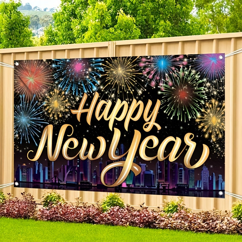 1pc Happy New Year Banner Large Party Wall Hanging Decoration