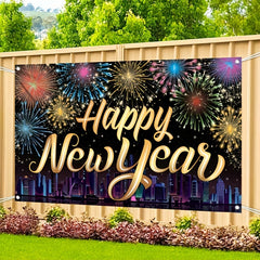 1pc Happy New Year Banner Large Party Wall Hanging Decoration