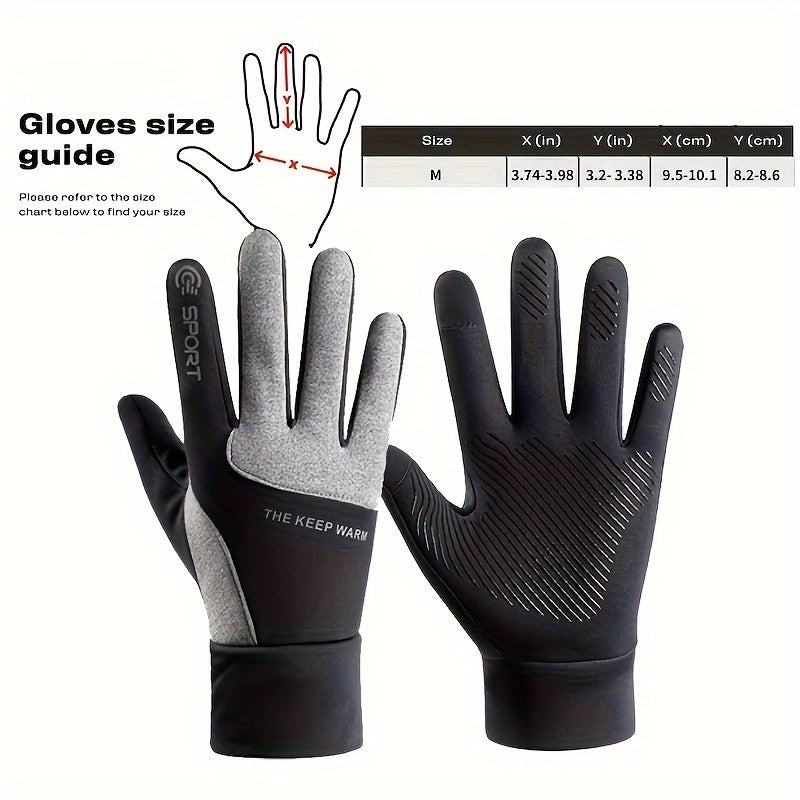 Winter Warm Gloves Anti Slip Touch Screen Waterproof
