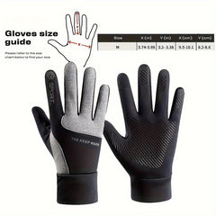 Winter Warm Gloves Anti Slip Touch Screen Waterproof