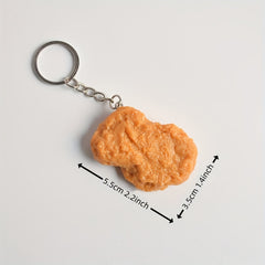Chicken Nugget Keychain Stylish Food Accessory for Women