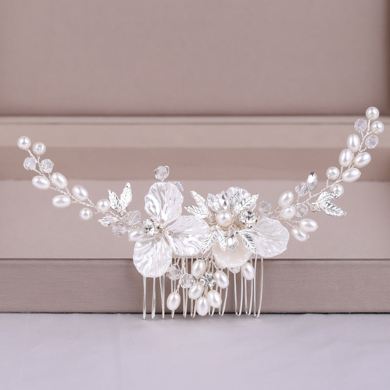 Faux Pearl Flower Hair Comb Hair Jewelry Ladies Hair Pin Headband