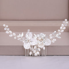 Faux Pearl Flower Hair Comb Hair Jewelry Ladies Hair Pin Headband