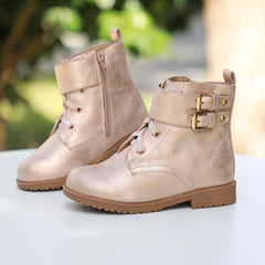 Girls' Wear-Resistant Solid Boots for Indoor Outdoor Travel