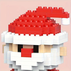 Christmas Santa Claus Building Block Toy Mini Hut Decor Gift