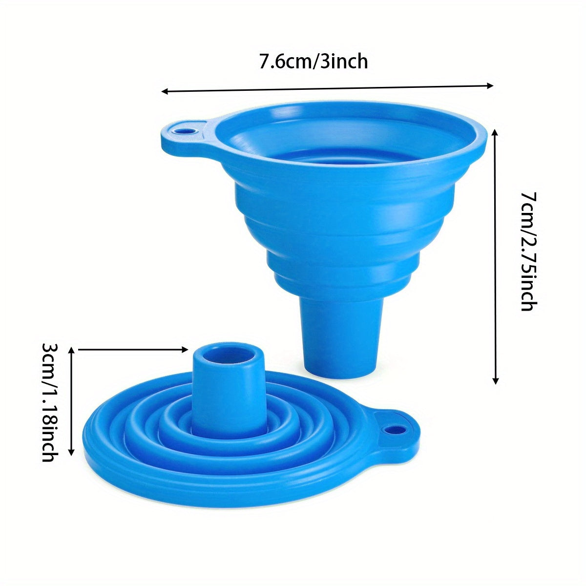 1pc Mini Funnel Silicone Collapsible Funnel Kitchen Utensils
