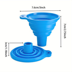1pc Mini Funnel Silicone Collapsible Funnel Kitchen Utensils