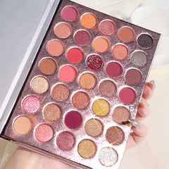 35-Pan Glitter Sequin Eyeshadow Palette, High Pigmented Makeup