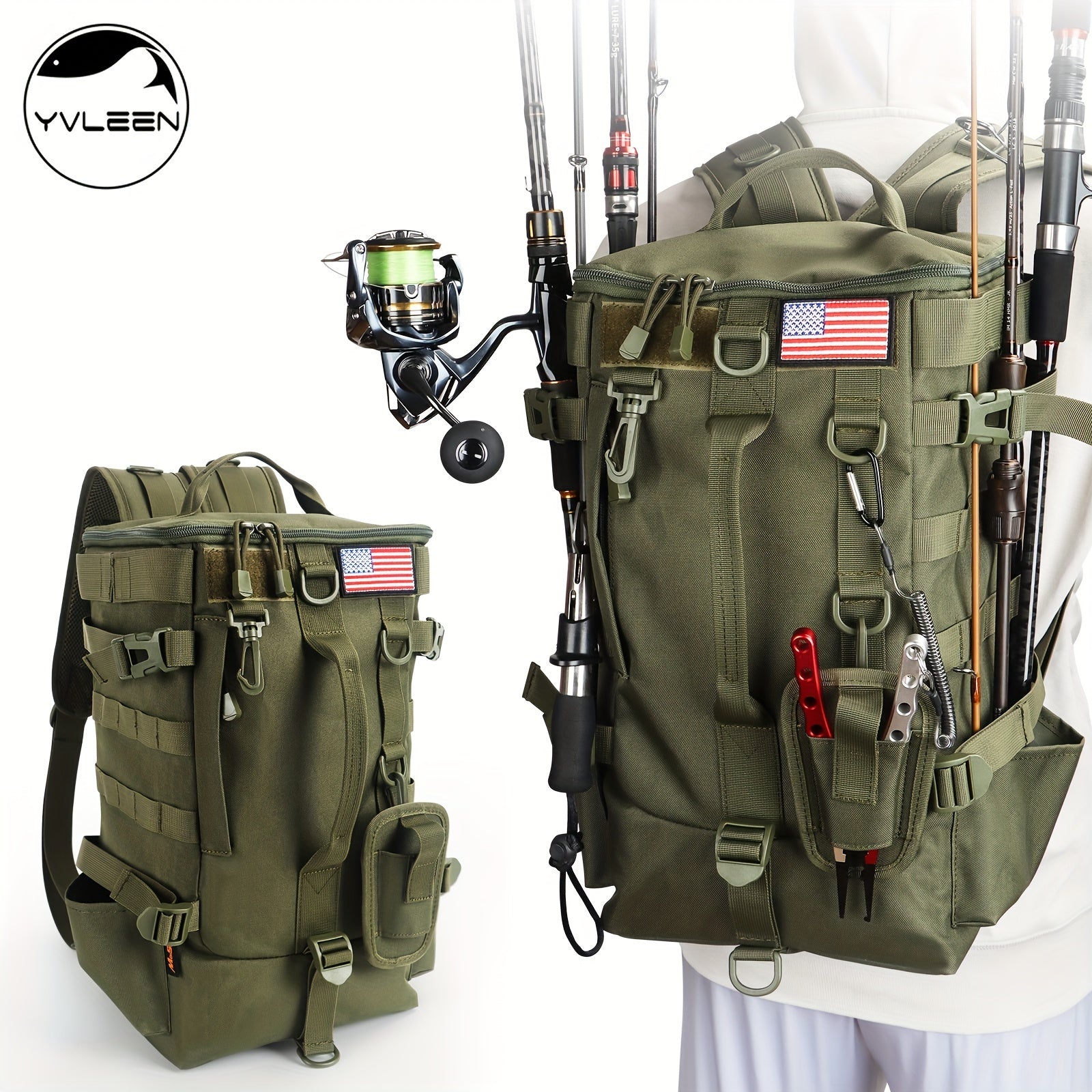Portable Fishing Tackle Storage Bag Multifunctional Fishing Backpack
