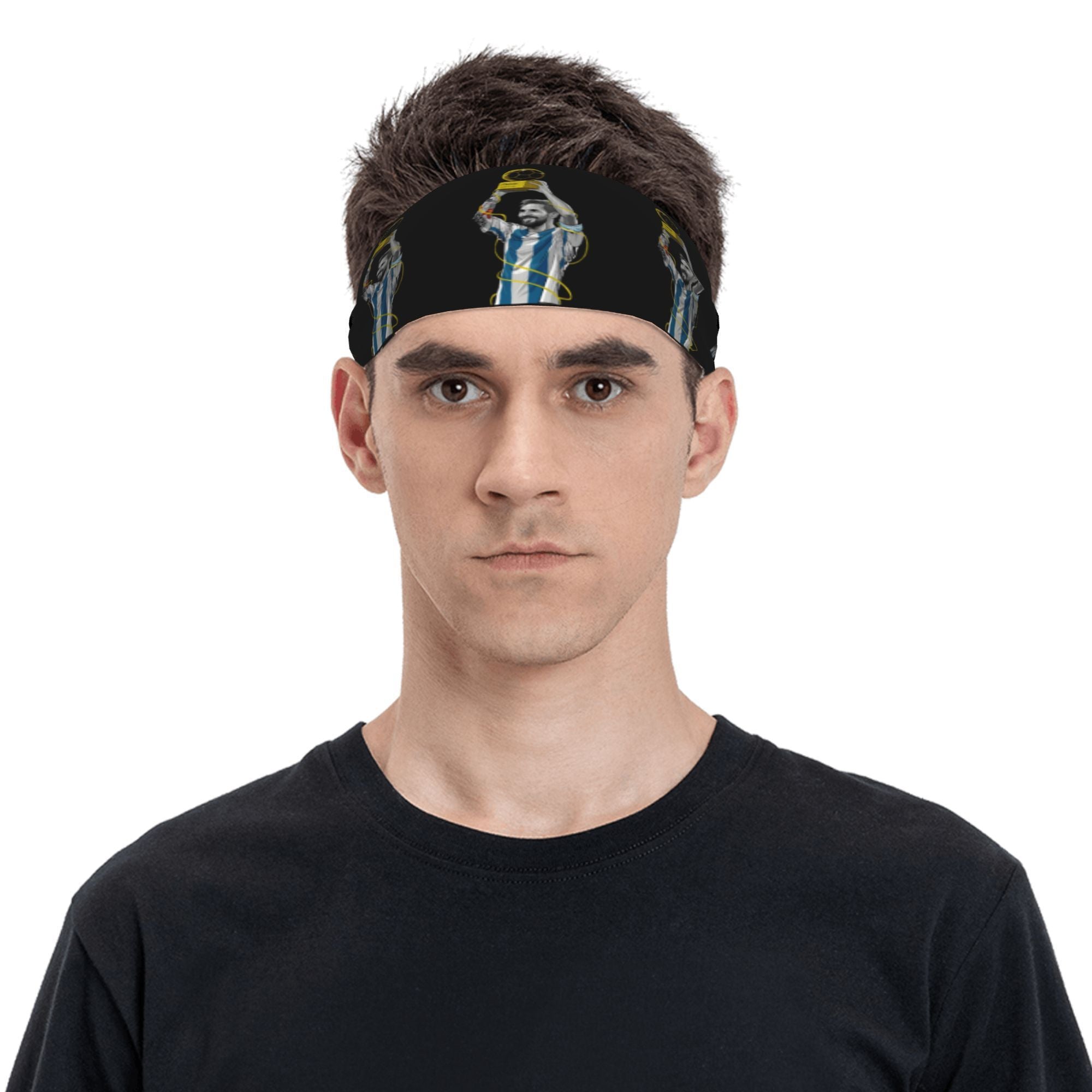 One Piece Messi Sports Uniform with Headband for Yoga Fitness Running