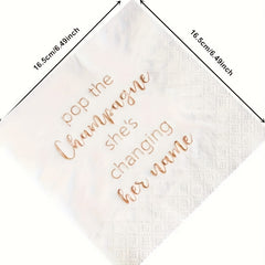 10pcs Rose Gold Bridal Shower Plates Disposable Engagement Party Decor