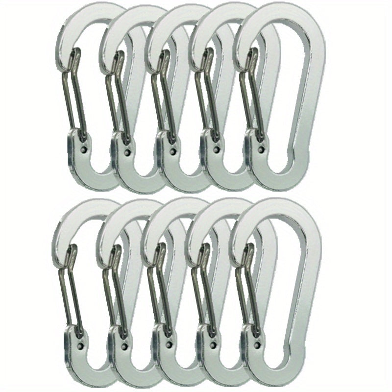 10pcs Spring Buckle Small Carabiners for Outdoor Camping Fishing Climbing