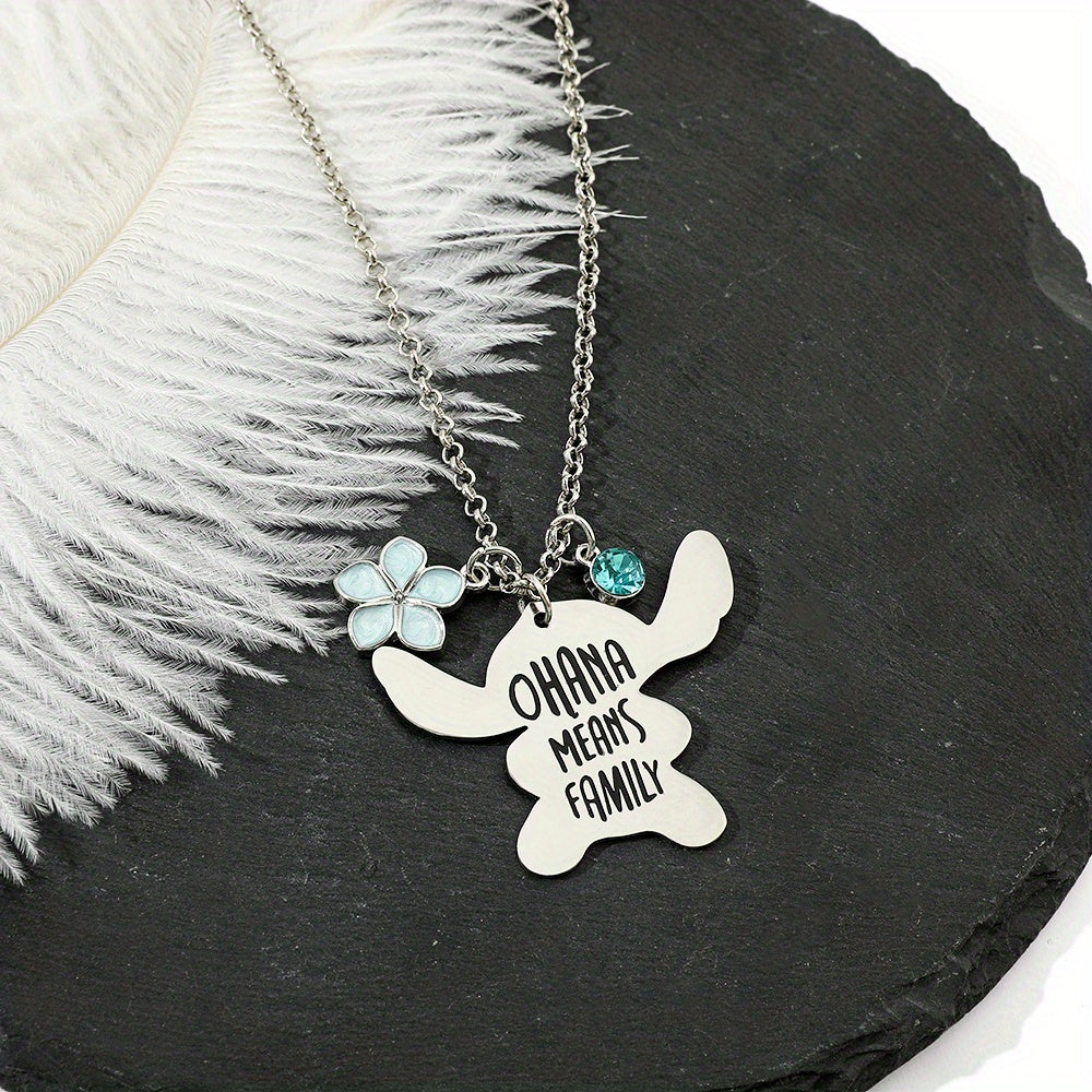 Aoger Cartoon Stitch Series Bracelet Keychain Ohana Means Family