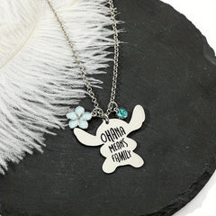 Aoger Cartoon Stitch Series Bracelet Keychain Ohana Means Family