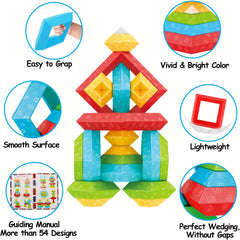 Montessori Pyramid Building Blocks Toy for Toddlers