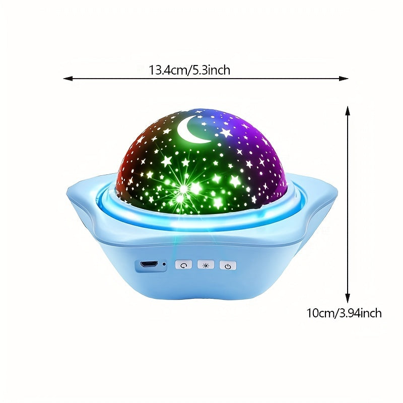 Star Projector Night Light for Kids with 6 Films USB Rechargeable
