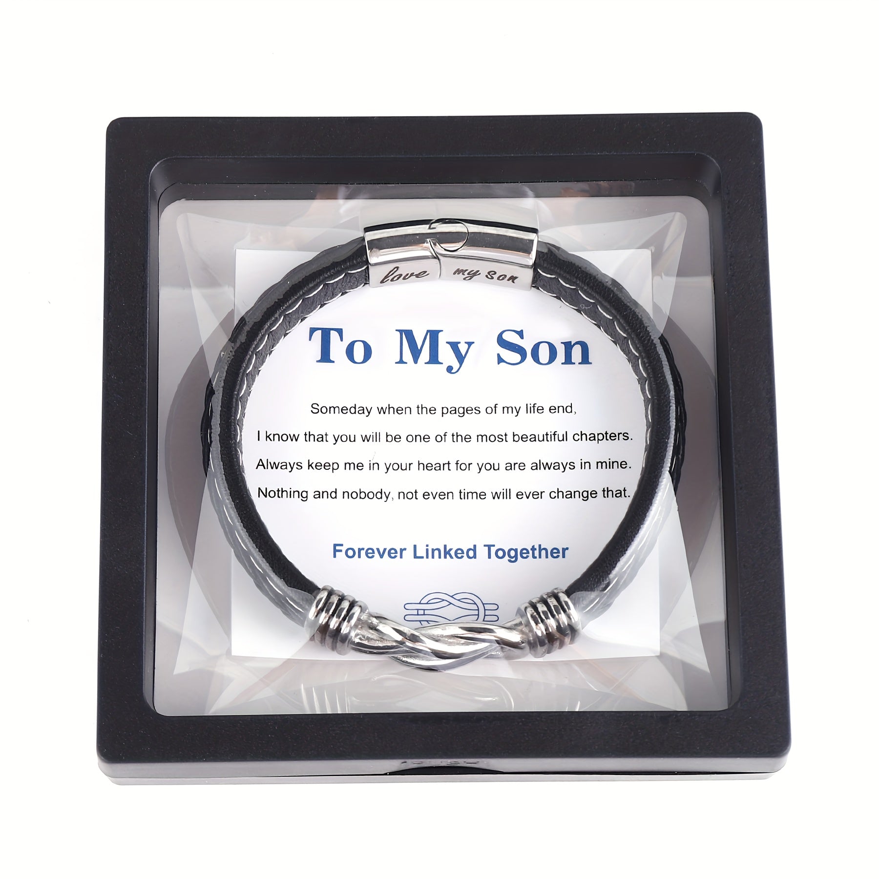 Mother Son Forever Linked Bracelet Graduation Gift