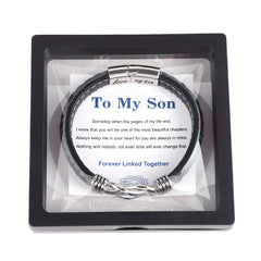 Mother Son Forever Linked Bracelet Graduation Gift