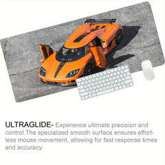Supercar Pattern Gaming Mousepad - Automotive Theme Desktop Mat