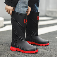 High Top Women's Rain Boots Stylish Waterproof Footwear