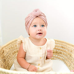 Baby Turban Hats Donut Knot Cozy Lovely Soft Head Wraps Caps For Newborn