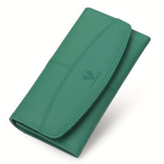 HUMERPAUL Women'S Leather Long Wallet Large Capacity Casual Style