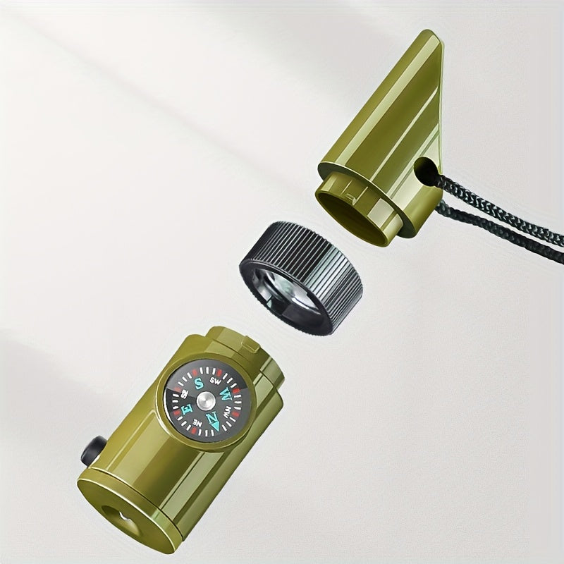 7-in-1 Outdoor Camping Survival Whistle with LED Light