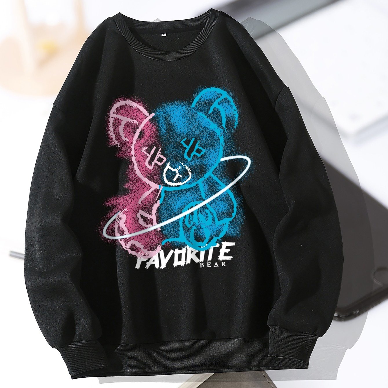 Women's Cartoon Graphic Crew Neck Sweatshirt Long Sleeve Pullover