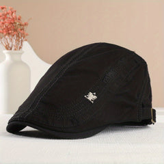 Men's Casual Outdoor Sports Beret Iron Label Letter Embroidery Newsboy Hat